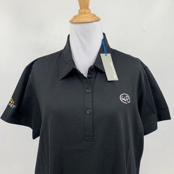 Travis Mathew Polo Women XL Extra Large Black Short Sleeve Wickenburg Golf *LOGO - Picture 3 of 13